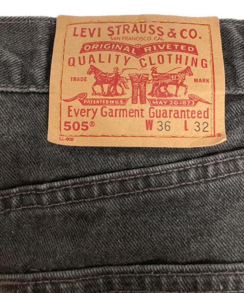 LEVI'S（リーバイス）LEVI'S (リーバイス) 後染め505デニムパンツ ブラック サイズ:36の古着・服飾アイテム