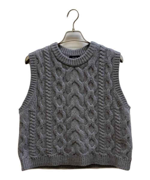 theory（セオリー）theory (セオリー) Felted Wool Cash Cable Vest / 01-4301719 グレー サイズ:Sの古着・服飾アイテム