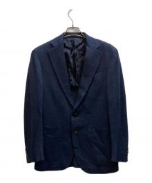 CARUSO（カルーゾ）の古着「リネン混テーラードジャケット/ロロピアーナ 伊勢丹別注」｜ネイビー