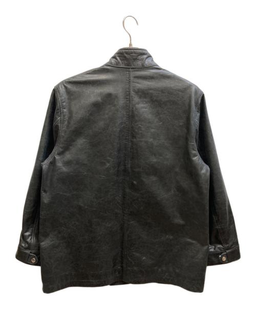 MAISON SPECIAL（メゾンスペシャル）MAISON SPECIAL (メゾンスペシャル) バッファロークラックレザーオーバーショートモッズコート / 11232211210  ブラックの古着・服飾アイテム