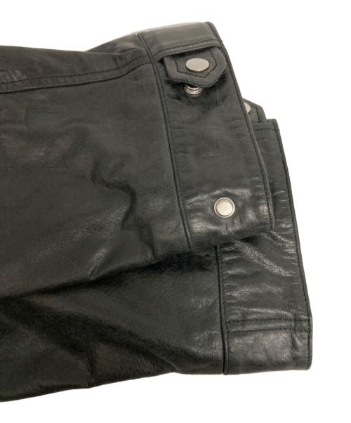 MAISON SPECIAL（メゾンスペシャル）MAISON SPECIAL (メゾンスペシャル) バッファロークラックレザーオーバーショートモッズコート / 11232211210  ブラックの古着・服飾アイテム