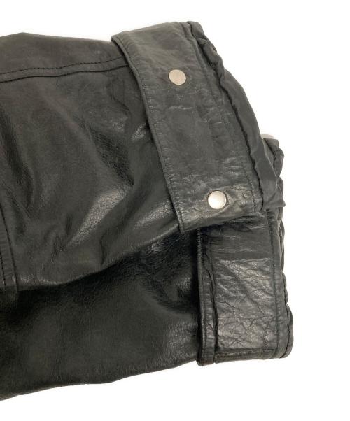 MAISON SPECIAL（メゾンスペシャル）MAISON SPECIAL (メゾンスペシャル) バッファロークラックレザーオーバーショートモッズコート / 11232211210  ブラックの古着・服飾アイテム