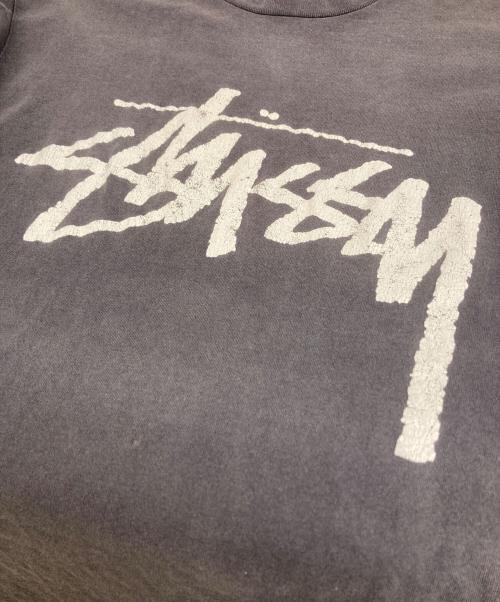 stussy（ステューシー）stussy (ステューシー) 80’ｓロゴプリントTシャツ/ シングルステッチ グレー サイズ:Lの古着・服飾アイテム