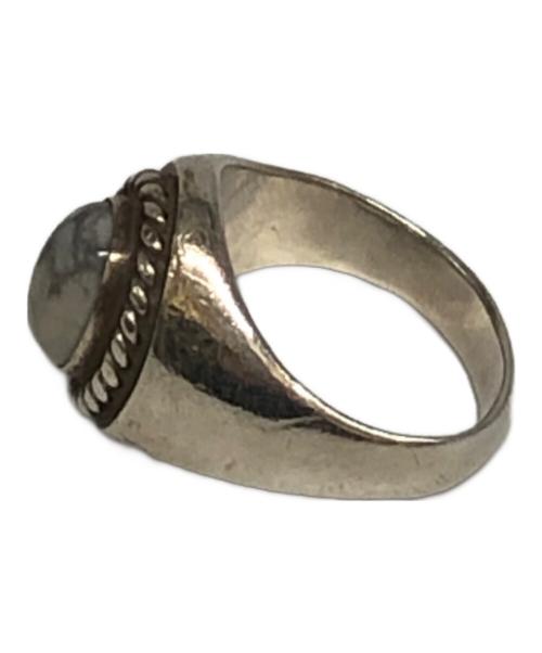 WAKAN SILVER SMITH（ワカンシルバースミス）WAKAN SILVER SMITH (ワカンシルバースミス) ホワイトターコイズオーバルシグネットリング サイズ:14号の古着・服飾アイテム