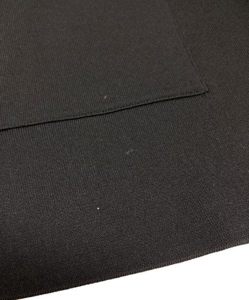 BEARDSLEY（ビアズリー）BEARDSLEY (ビアズリー) コットン スリット ロング Vネックニットベスト ブラック サイズ:Freeの古着・服飾アイテム