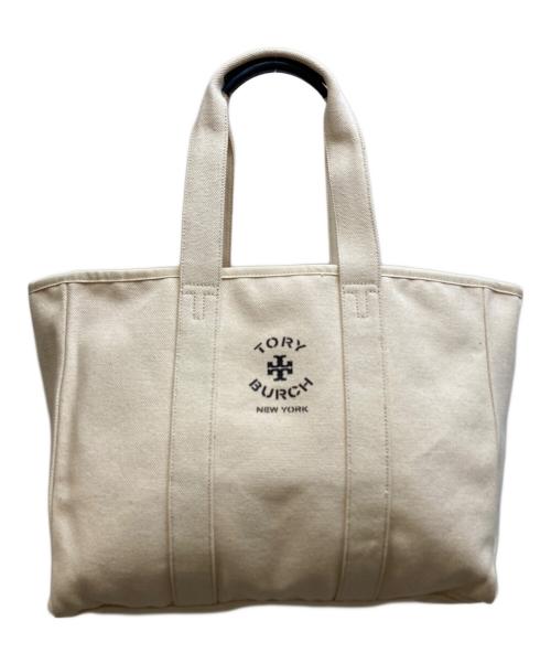 TORY BURCH（トリーバーチ）TORY BURCH (トリーバーチ) キャンバストートバッグ アイボリー 未使用品の古着・服飾アイテム