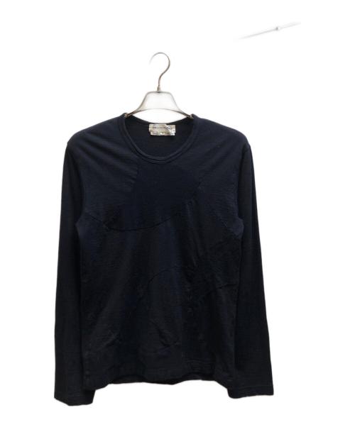 COMME des GARCONS SHIRT（コムデギャルソンシャツ）COMME des GARCONS SHIRT (コムデギャルソンシャツ) パッチワークウールニット ネイビー サイズ:Sの古着・服飾アイテム