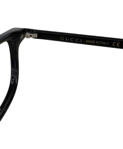 GUCCI（グッチ）GUCCI (グッチ) 眼鏡フレーム ブラックの古着・服飾アイテム