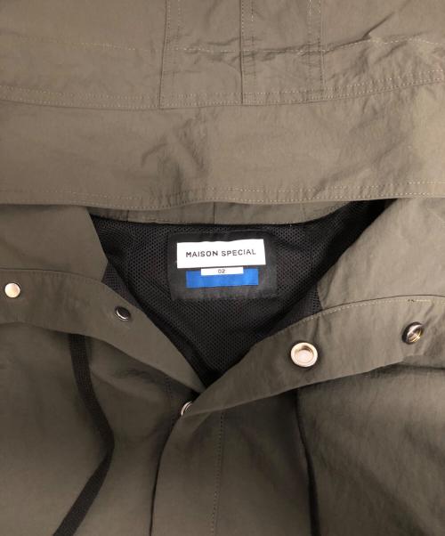 MAISON SPECIAL（メゾンスペシャル）MAISON SPECIAL (メゾンスペシャル) Washed Nylon Prime-Over Anorak Hoodie / 11232211215 カーキ サイズ:2の古着・服飾アイテム