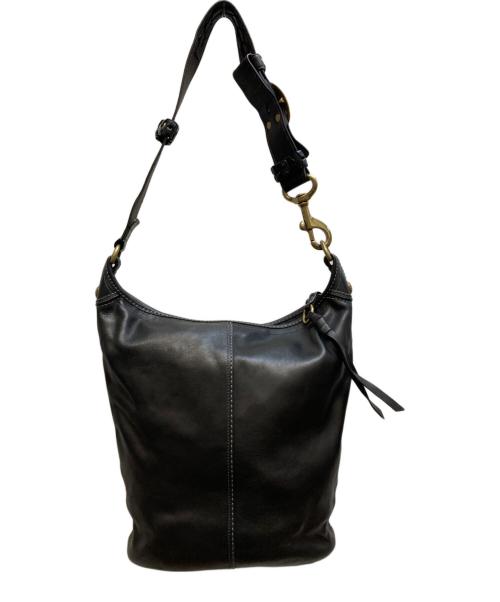 COACH（コーチ）COACH (コーチ) レザーショルダーバッグ ブラックの古着・服飾アイテム