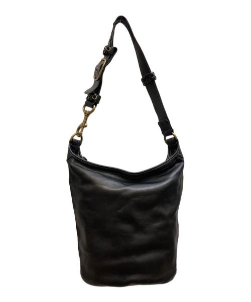 COACH（コーチ）COACH (コーチ) レザーショルダーバッグ ブラックの古着・服飾アイテム