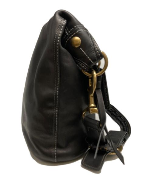 COACH（コーチ）COACH (コーチ) レザーショルダーバッグ ブラックの古着・服飾アイテム