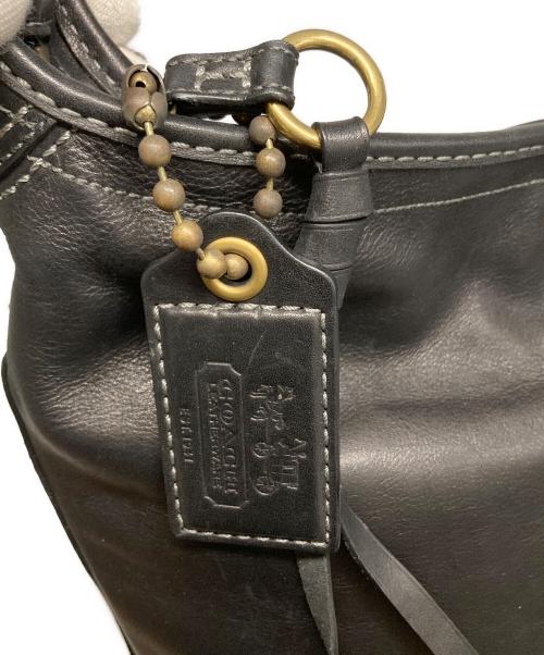 COACH（コーチ）COACH (コーチ) レザーショルダーバッグ ブラックの古着・服飾アイテム