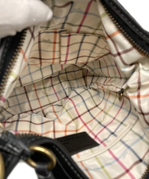 COACH（コーチ）COACH (コーチ) レザーショルダーバッグ ブラックの古着・服飾アイテム
