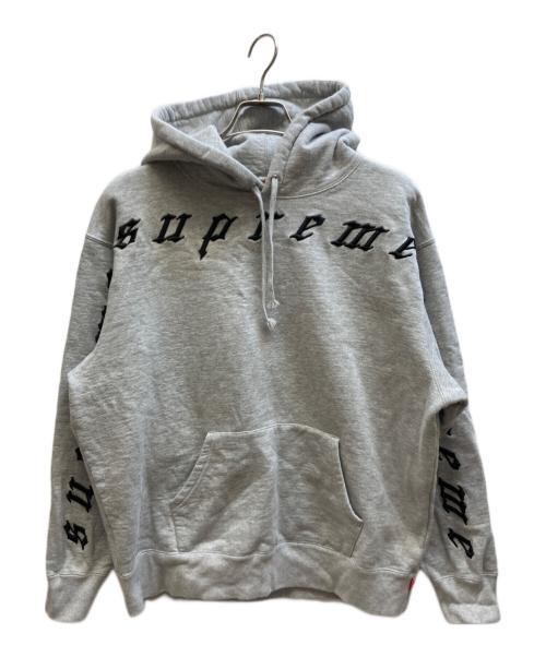 SUPREME（シュプリーム）Supreme (シュプリーム) Raised Embroidery Hooded Sweatshirt グレー サイズ:MEDIUMの古着・服飾アイテム