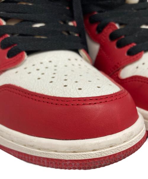 NIKE（ナイキ）NIKE (ナイキ) AIR JORDAN1(エアジョーダン1)RETRO HIGH OG ホワイト×レッド サイズ:US8の古着・服飾アイテム