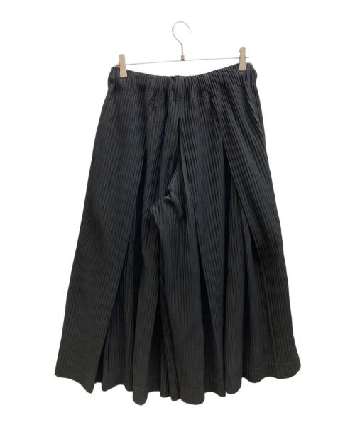 HOMME PLISSE ISSEY MIYAKE（オム プリッセ イッセイ ミヤケ）HOMME PLISSE ISSEY MIYAKE (オム プリッセ イッセイ ミヤケ) プリーツワイド袴パンツ ブラック サイズ:1の古着・服飾アイテム