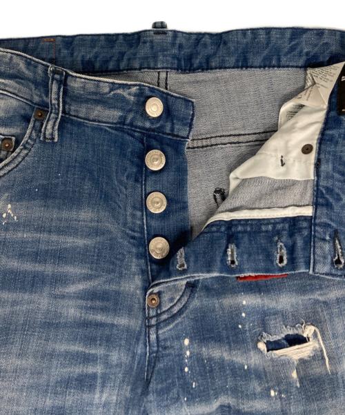 DSQUARED2（ディースクエアード）DSQUARED2 (ディースクエアード) SKATER JEAN インディゴ サイズ:48の古着・服飾アイテム