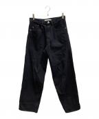 NVRFRGTネヴァーフォーゲット）の古着「3D TWISTED WIDE LEG JEANS/NF242P04A」｜ブラック