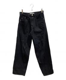 NVRFRGT（ネヴァーフォーゲット）の古着「3D TWISTED WIDE LEG JEANS/NF242P04A」｜ブラック