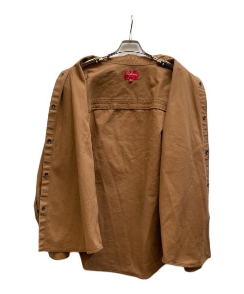 SUPREME（シュプリーム）Supreme (シュプリーム) Logo Taping Work Shirt ブラウン サイズ:XLの古着・服飾アイテム