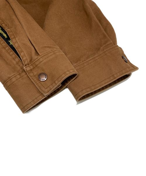 SUPREME（シュプリーム）Supreme (シュプリーム) Logo Taping Work Shirt ブラウン サイズ:XLの古着・服飾アイテム