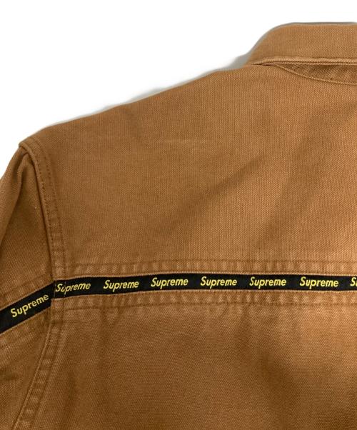 SUPREME（シュプリーム）Supreme (シュプリーム) Logo Taping Work Shirt ブラウン サイズ:XLの古着・服飾アイテム