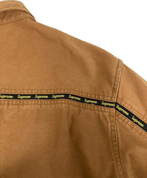 SUPREME（シュプリーム）Supreme (シュプリーム) Logo Taping Work Shirt ブラウン サイズ:XLの古着・服飾アイテム