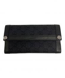 GUCCI（グッチ）の古着「GGキャンバス長財布/231839/2184/G刻印」｜ブラック