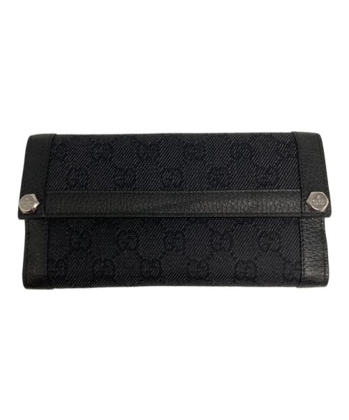 GUCCI（グッチ）GUCCI (グッチ) GGキャンバス長財布/231839/2184/G刻印 ブラック サイズ:-の古着・服飾アイテム