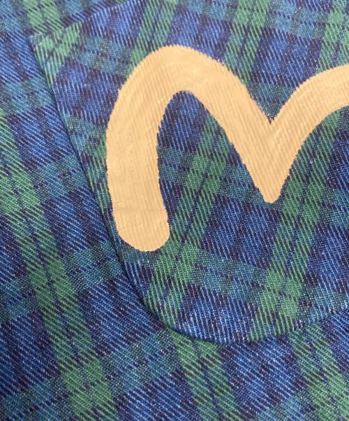 EVISU（エヴィス）EVISU (エヴィス) YAMANE (ヤマネ) カバーオール インディゴ×グリーン サイズ:42の古着・服飾アイテム