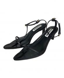 JIL SANDER（ジルサンダー）の古着「ポインテッドトゥ サンダル/J16WL0030 P4864」｜ブラック