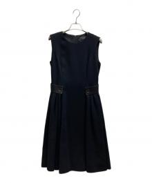 FOXEY（フォクシー）の古着「Dress Leather Shape / 40385」｜ブラック