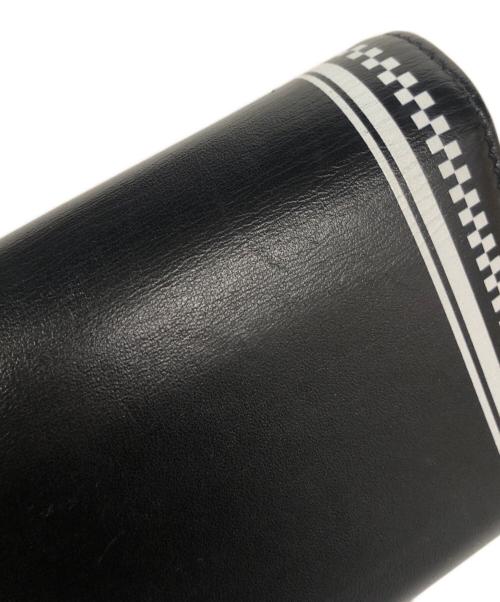 VERSACE（ヴェルサーチェ）VERSACE (ヴェルサーチェ) ロゴプリント長財布 ブラックの古着・服飾アイテム