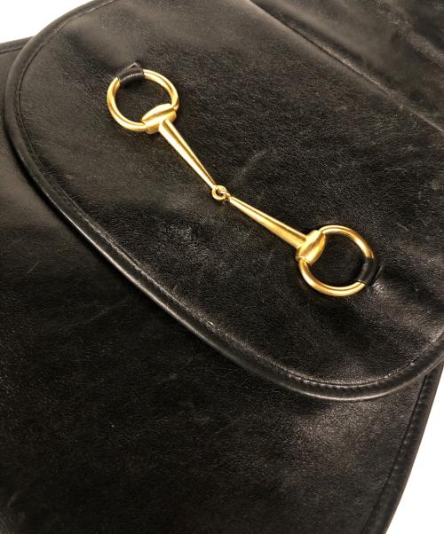 GUCCI（グッチ）GUCCI (グッチ) ホースビットワンショルダーバッグ ブラックの古着・服飾アイテム