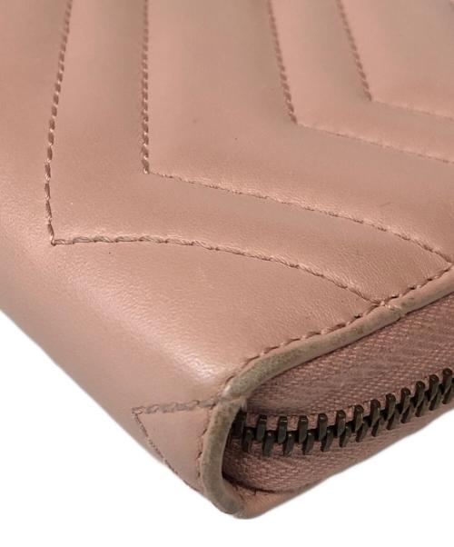 GUCCI（グッチ）GUCCI (グッチ) ダブルGジップアラウンドウォレット/443123 ピンクの古着・服飾アイテム