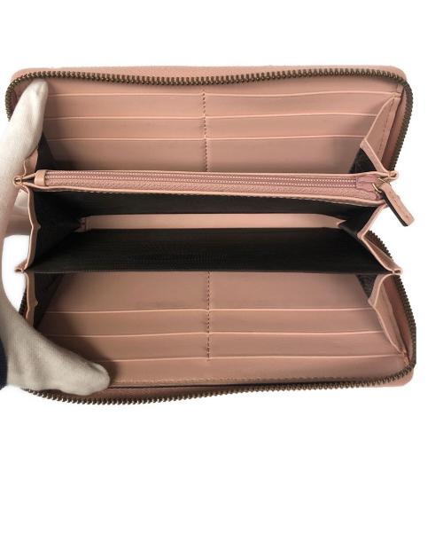 GUCCI（グッチ）GUCCI (グッチ) ダブルGジップアラウンドウォレット/443123 ピンクの古着・服飾アイテム