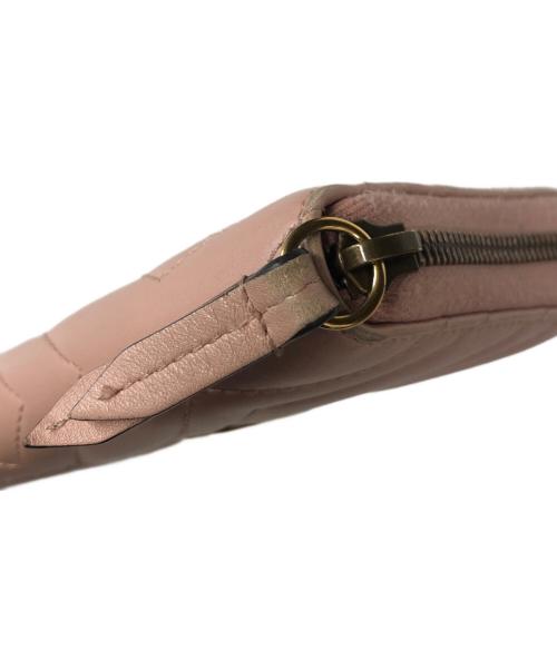 GUCCI（グッチ）GUCCI (グッチ) ダブルGジップアラウンドウォレット/443123 ピンクの古着・服飾アイテム