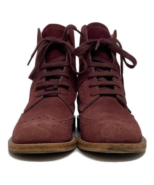 TOD'S（トッズ）TOD'S (トッズ) ウィングチップスウェードブーツ レッド サイズ:6 1/2の古着・服飾アイテム