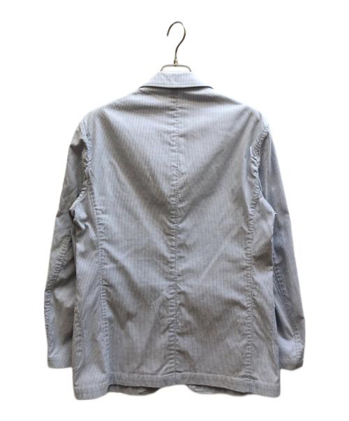 LARDINI（ラルディーニ）LARDINI (ラルディーニ) ストライプシングル3Bシャツジャケット/EECM25-62 ブルー サイズ:50の古着・服飾アイテム