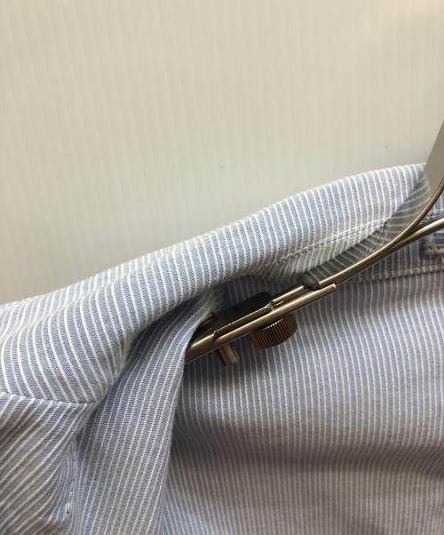 LARDINI（ラルディーニ）LARDINI (ラルディーニ) ストライプシングル3Bシャツジャケット/EECM25-62 ブルー サイズ:50の古着・服飾アイテム