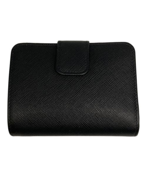 PRADA（プラダ）PRADA (プラダ) サフィアーノトライアングル財布/1ML018 ブラックの古着・服飾アイテム