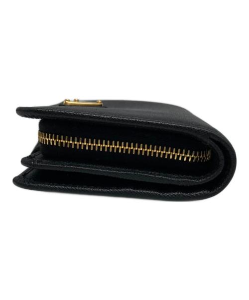 PRADA（プラダ）PRADA (プラダ) サフィアーノトライアングル財布/1ML018 ブラックの古着・服飾アイテム