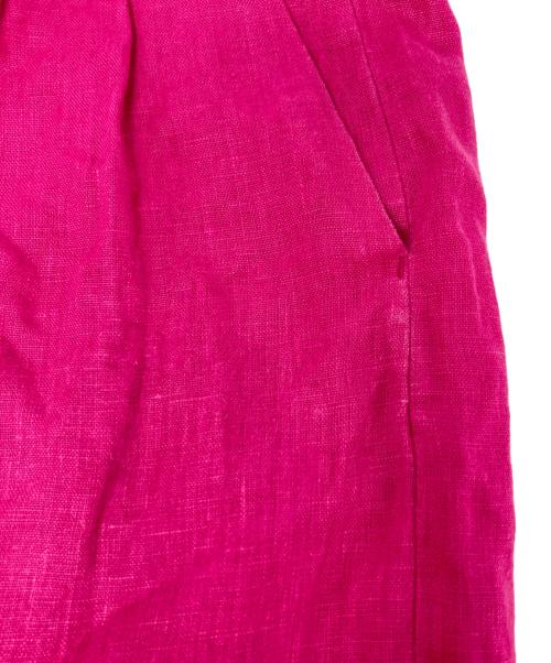 HUMAN WOMAN（ヒューマンウーマン）HUMAN WOMAN (ヒューマンウーマン) リネンタック入りバギーパンツ ピンク サイズ:Mの古着・服飾アイテム