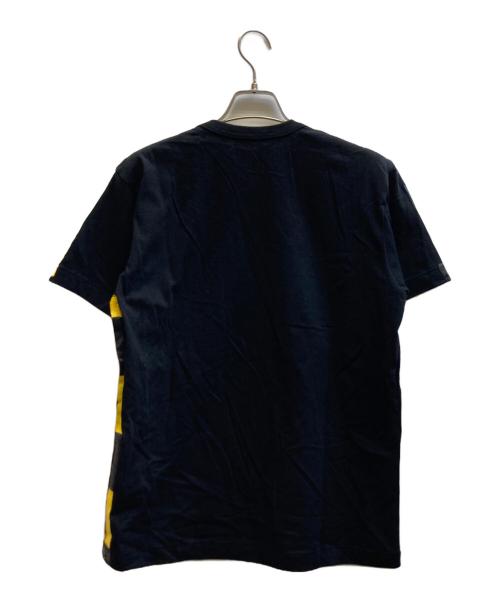 Onitsuka Tiger（オニツカタイガー）Onitsuka Tiger (オニツカタイガー) COMME des GARCONS (コムデギャルソン) チェックコラボTシャツ / OP-T003 イエロー×ブラック サイズ:Lの古着・服飾アイテム