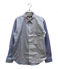 COMME des GARCONS HOMME DEUX（コムデギャルソン オム ドゥ）の古着「ストライプシャツ/DQ-B025」｜ブルー
