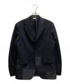 COMME des GARCONS HOMME DEUXコムデギャルソン オム ドゥ）の古着「Wool Tropical × Wool Check./DQ-J032」｜ネイビー