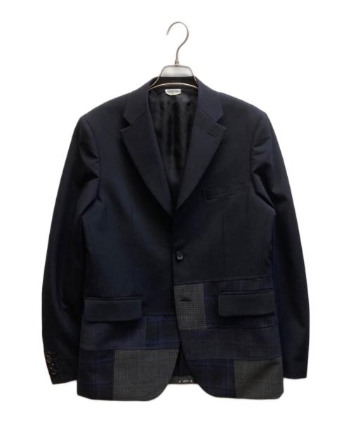 COMME des GARCONS HOMME DEUX（コムデギャルソン オム ドゥ）COMME des GARCONS HOMME DEUX (コムデギャルソン オム ドゥ) Wool Tropical × Wool Check./DQ-J032 ネイビー サイズ:Mの古着・服飾アイテム