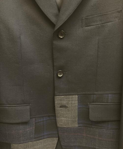 COMME des GARCONS HOMME DEUX（コムデギャルソン オム ドゥ）COMME des GARCONS HOMME DEUX (コムデギャルソン オム ドゥ) Wool Tropical × Wool Check./DQ-J032 ネイビー サイズ:Mの古着・服飾アイテム