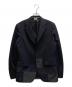 COMME des GARCONS HOMME DEUX（コムデギャルソン オム ドゥ）の古着「Wool Tropical × Wool Check./DQ-J032」｜ネイビー